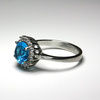 Srebrny pierścionek z niebiańskim kamieniem tureckim
