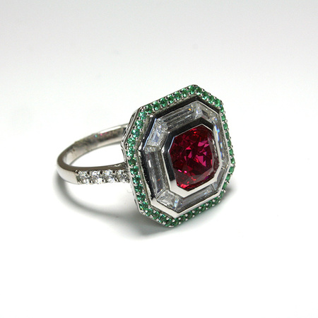 Poezja Orientu - pierścionek Premium z rubinem