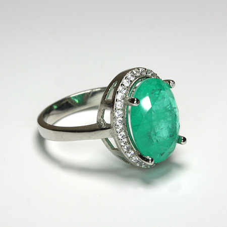 Srebrny pierścionek z turkusowym turmalinem Paraiba