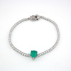 "Srebrna Bransoletka z turkusowym Turmalinem Paraiba „Szept Orientu”