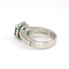 Srebrny pierścionek z zielonym turmalinem Paraiba „Szept Stambułu”