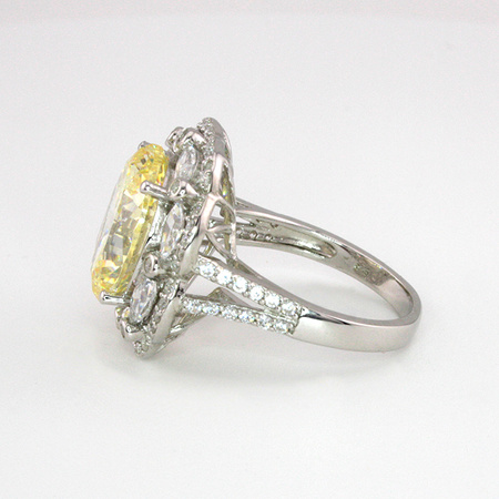 Srebrny pierścionek z cytrynem „Osmańskie Słońce”