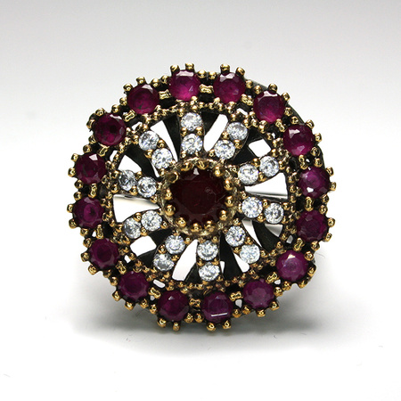 Osmański pierścień z rubinem