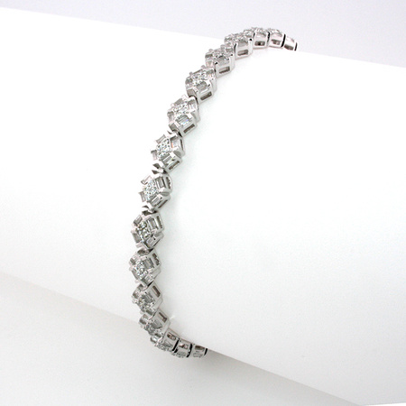 Srebrna bransoletka z cyrkoniami „Królowa Nocy”