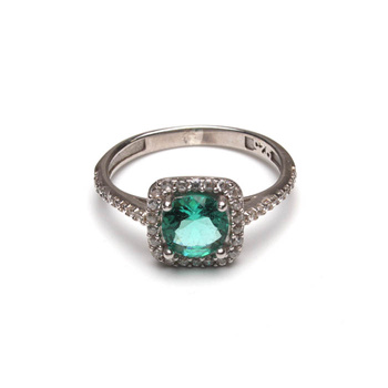 Pierścionek srebrny z turmalinem Paraiba „Morski Szept”