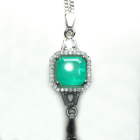 Srebrna bransoletka z turmalinem Paraiba