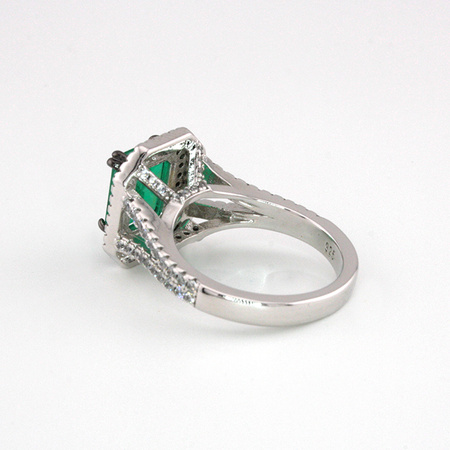 Srebrny pierścionek ze szmaragdem "Szmaragdowa Sułtanka"