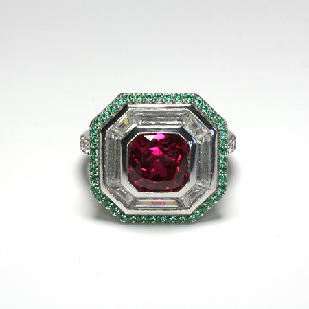 Poezja Orientu - pierścionek Premium z rubinem