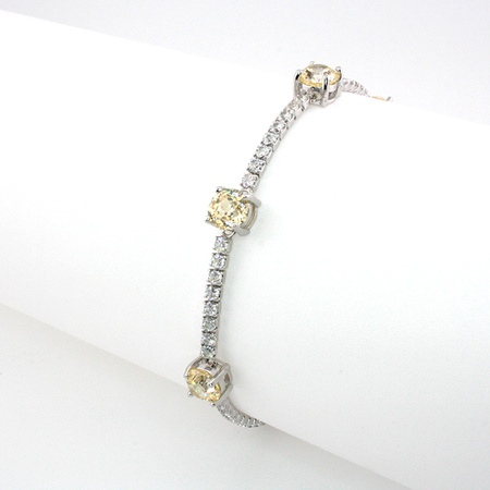 "Srebrna Bransoletka z cytrynem „Bosforski Płomień”