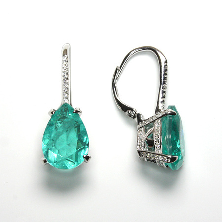 Kolczyki srebrne z turmalinem Paraiba