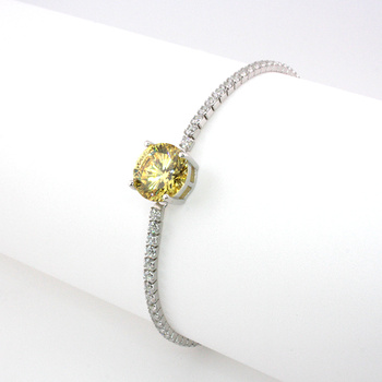 Srebrna bransoletka z cytrynem „Złoty Bosfor”