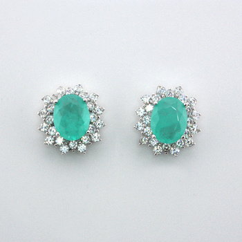 Srebrne kolczyki z turmalinem Paraiba "Morski blask"