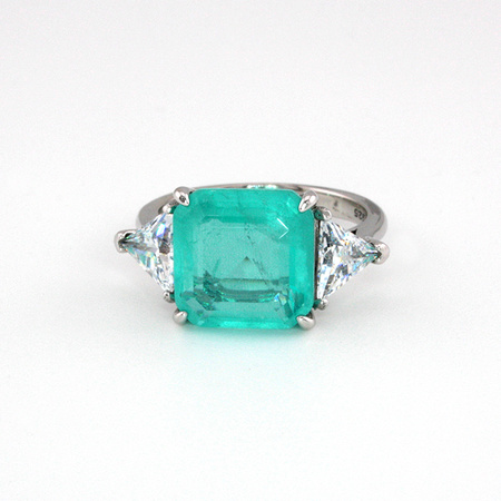 Srebrny pierścionek z turmalinem Paraiba „Paraiba Istanbul”