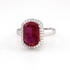 Srebrny pierścionek z rubinem „Szept Rubinu”
