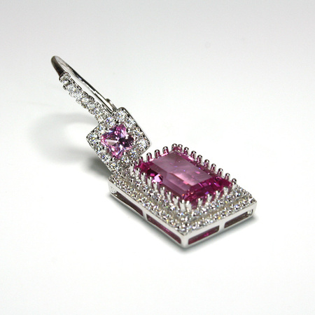 Kolczyki srebrne z kwarcem różowym