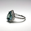Srebrny pierścionek z alexandrytem i cyrkoniami