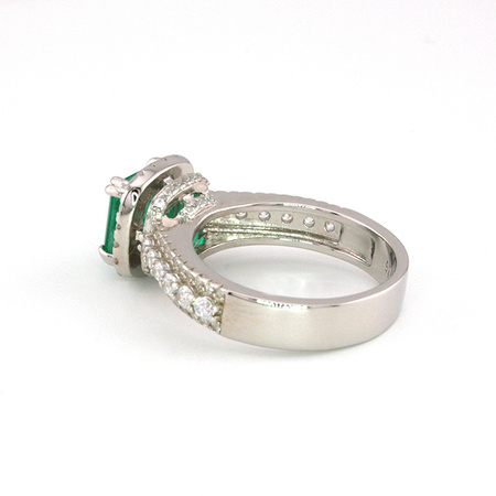 Srebrny pierścionek z zielonym turmalinem Paraiba „Szept Stambułu”