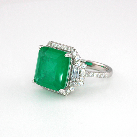 Srebrny pierścionek z zielonym turmalinem Paraiba „Sekret Sułtana”