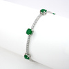 Srebrna bransoletka ze szmaragdem „Zielone Oko Bosforu”