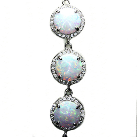 Srebrna bransoletka z opalitem