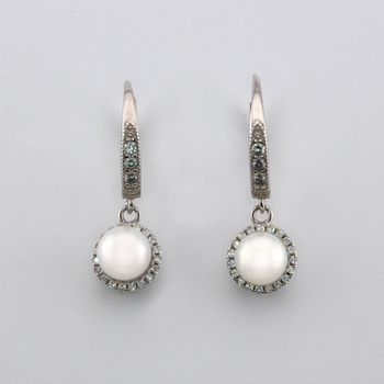 Srebrne kolczyki "Perłowy Blask"