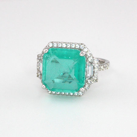 Srebrny pierścionek z turkusowym turmalinem Paraiba „Turmalin Sułtana”