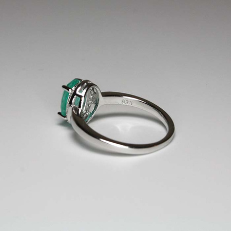 Srebrny pierścionek z turkusowym Turmalinem paraiba