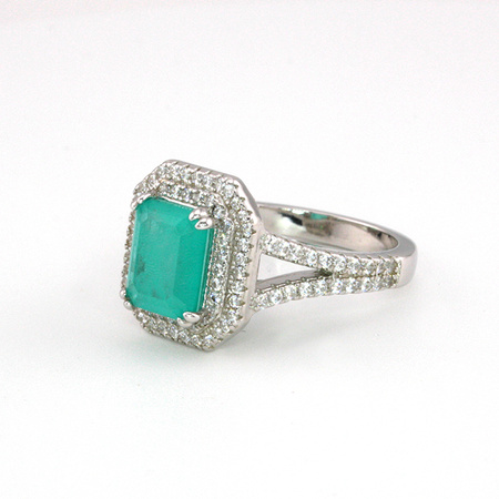 Srebrny pierścionek z turkusowym turmalinem paraiba „Klejnot Księżniczki”