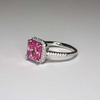 Srebrny pierścionek z różowym Turmalinem paraiba