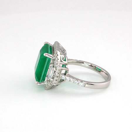 Srebrny pierścionek z zielonym turmalinem Paraiba „Sekret Sułtana”