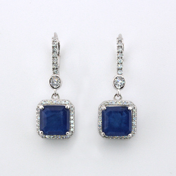 Srebrne kolczyki "Szafirowy Skarb"