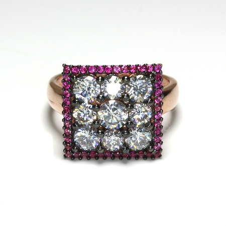 Osmański pierścionek srebrny z cyrkoniami