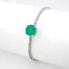 "Turkus Bosforu" srebrna bransoletka z turmalinem paraiba