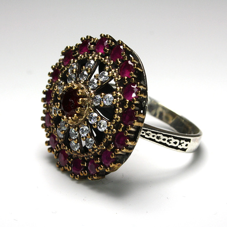 Osmański zestaw biżuterii z rubinem