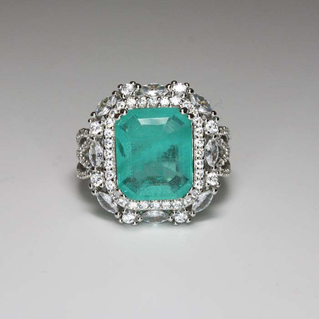 Tajemnica Sułtanki - Osmański pierścień z turkusowym turmalinem Paraiba