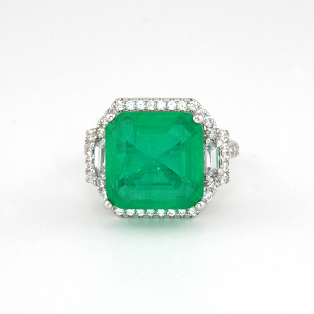 Srebrny pierścionek z zielonym turmalinem Paraiba „Sekret Sułtana”