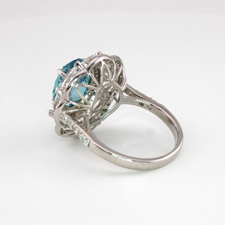 Srebrny pierścionek z akwamarynem "Sen Stambułu"