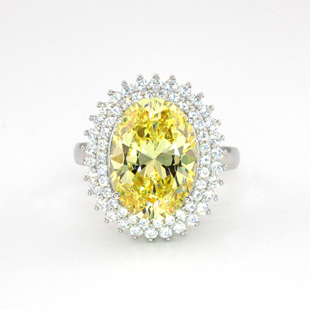 Srebrny pierścionek z cytrynem „Słońce nad Bosforem”