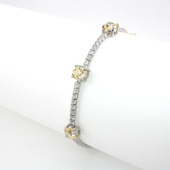 "Srebrna Bransoletka z cytrynem „Bosforski Płomień”