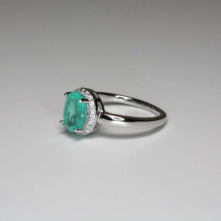 Srebrny pierścionek z turkusowym Turmalinem paraiba