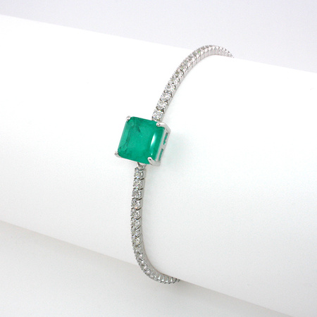 "Turkus Bosforu3" srebrna bransoletka z turmalinem paraiba