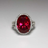Ogień rubinu - gorący pierścionek srebrny 925