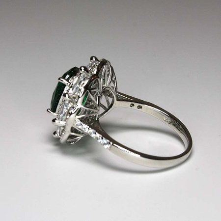 Szmaragd Sułtanki Hurrem - srebrny pierścień ze szmaragdem