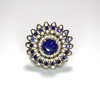 Kwiat Orientu - osmański pierścień z szafirem i cyrkoniami