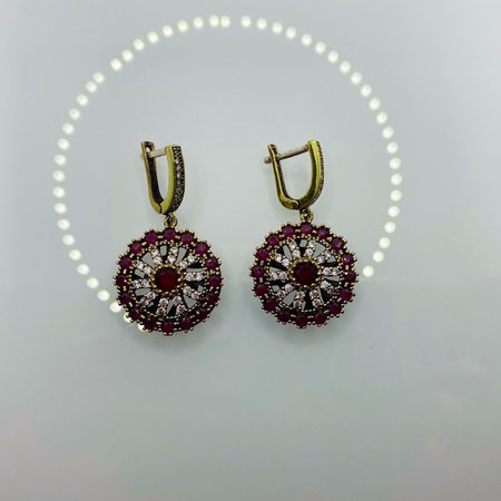 Osmański zestaw biżuterii z rubinem