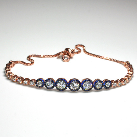 Osmańska bransoletka z szafirem i cyrkonią