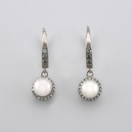 Srebrne kolczyki "Perłowy Blask"